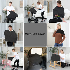 Dudeeghes carseat cover sun-shield close-up highlights airflow through top opening.