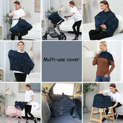 Dudeeghes infant stroller cover provides shade during sunny outings.