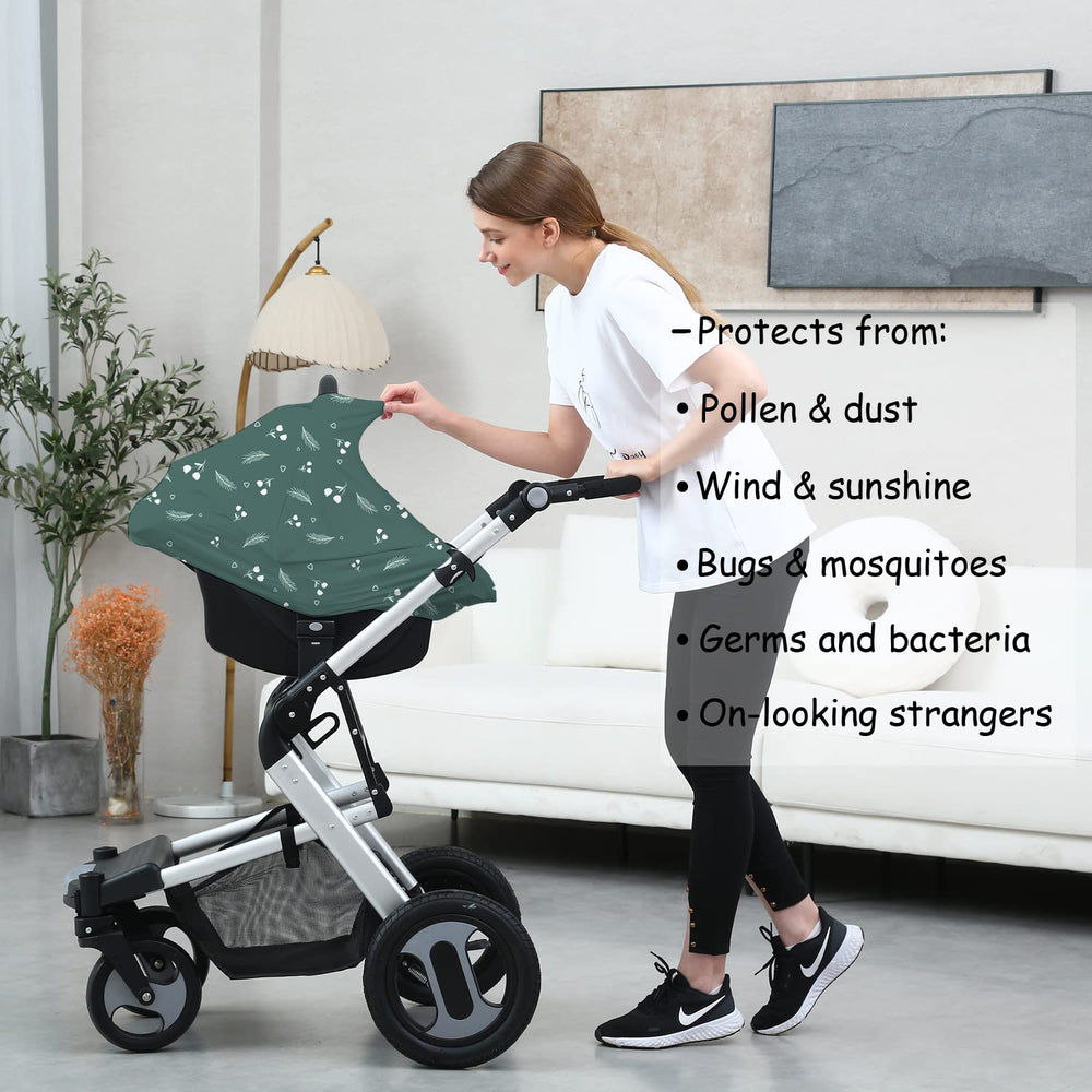 Dudeeghes multipurpose canopy used for car seat, stroller, and high chair.