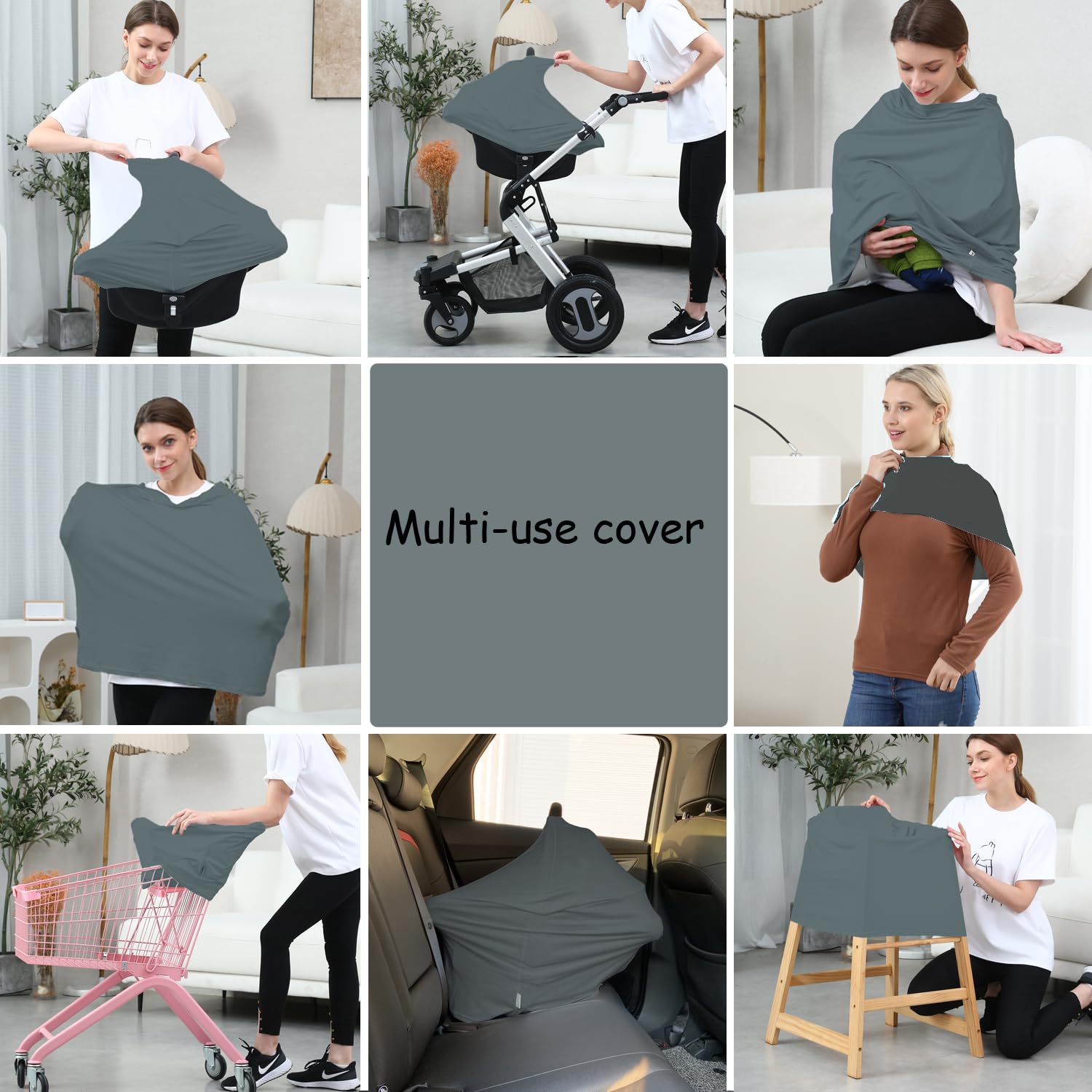 Dudeeghes multipurpose car seat cover for stroller and dining-area use.