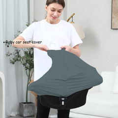 Dudeeghes nursing cover car seat enables private feeding in public.