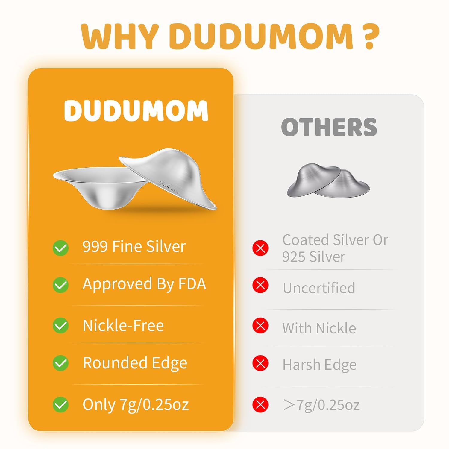Dudumom Silver Nursing Cups in use, soothing wear during long feeds.