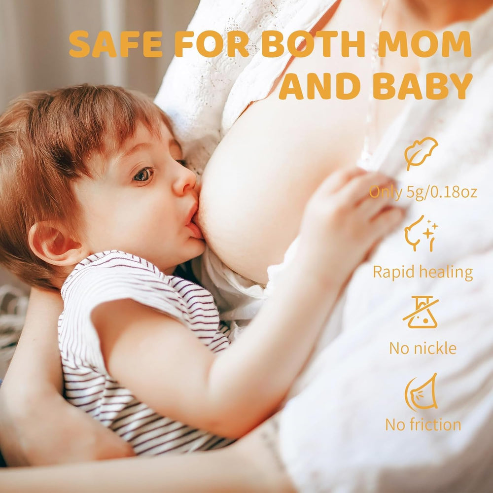Dudumom Silver Nursing Cups packaging, hypoallergenic design for sensitive skin.