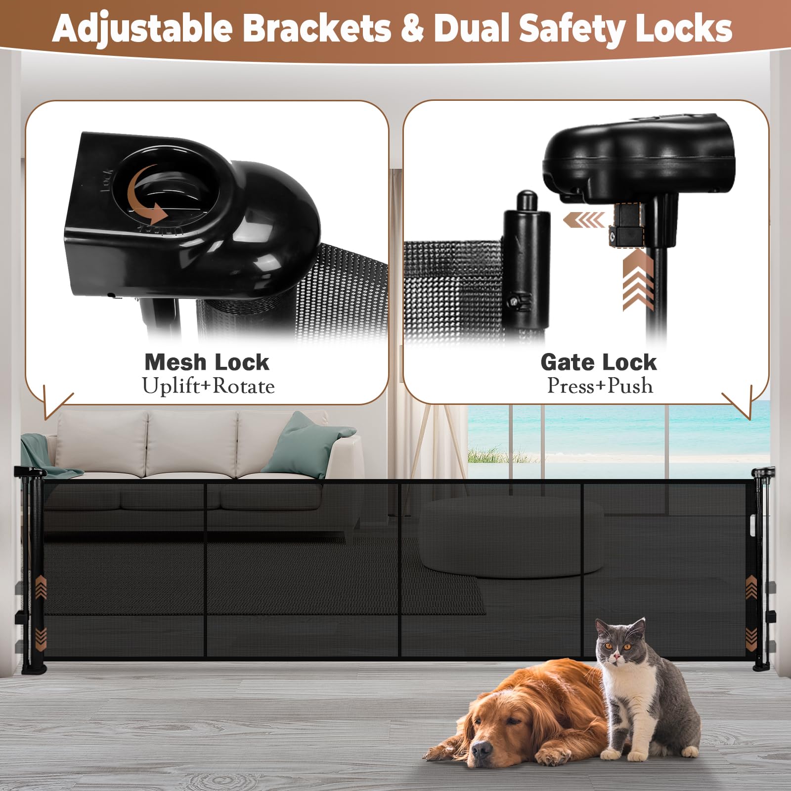 Dueelala adjustable brackets easy install secure baseboard fit