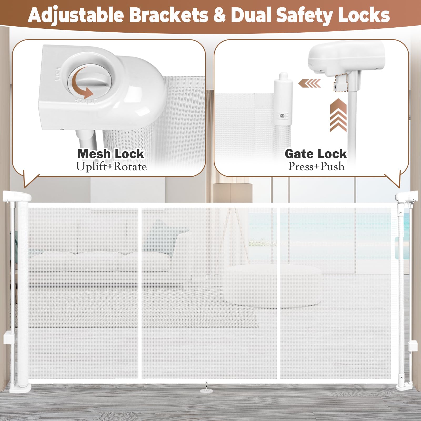Dueelala dual-locking mechanism enables easy one-direction operation