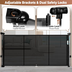 Dueelala flexible indoor-outdoor gate shown on stairs for versatile spaces