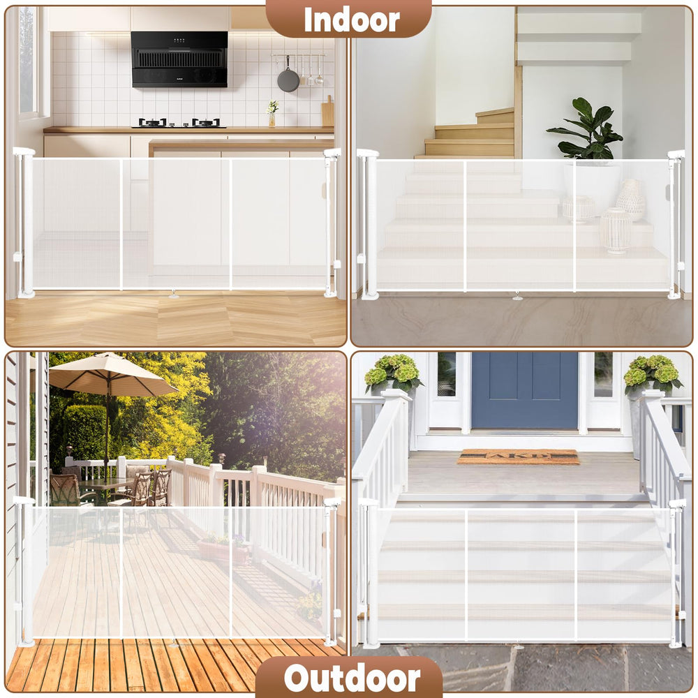 Dueelala indoor-outdoor gate design fits kitchens, decks, and hallways