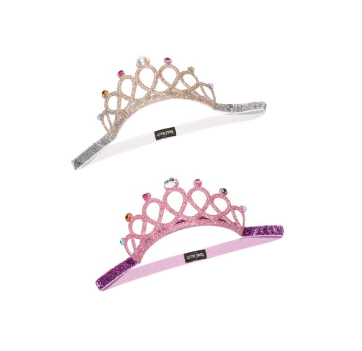 Duehut HLLMX baby crown headband side view showing soft elastic band for comfort