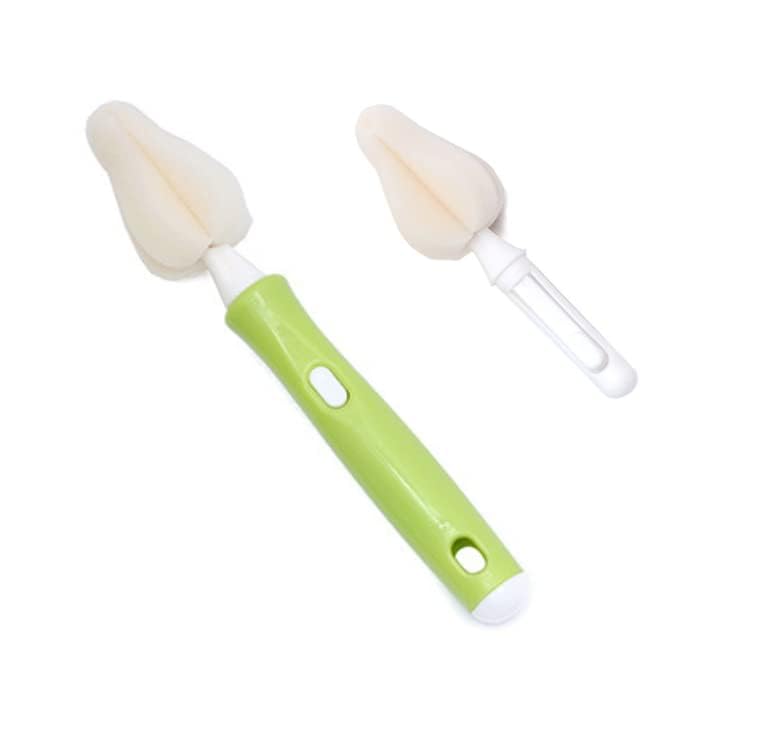 Duehut nipple brush with non-slip texture enhances safe, controlled bottle cleaning.