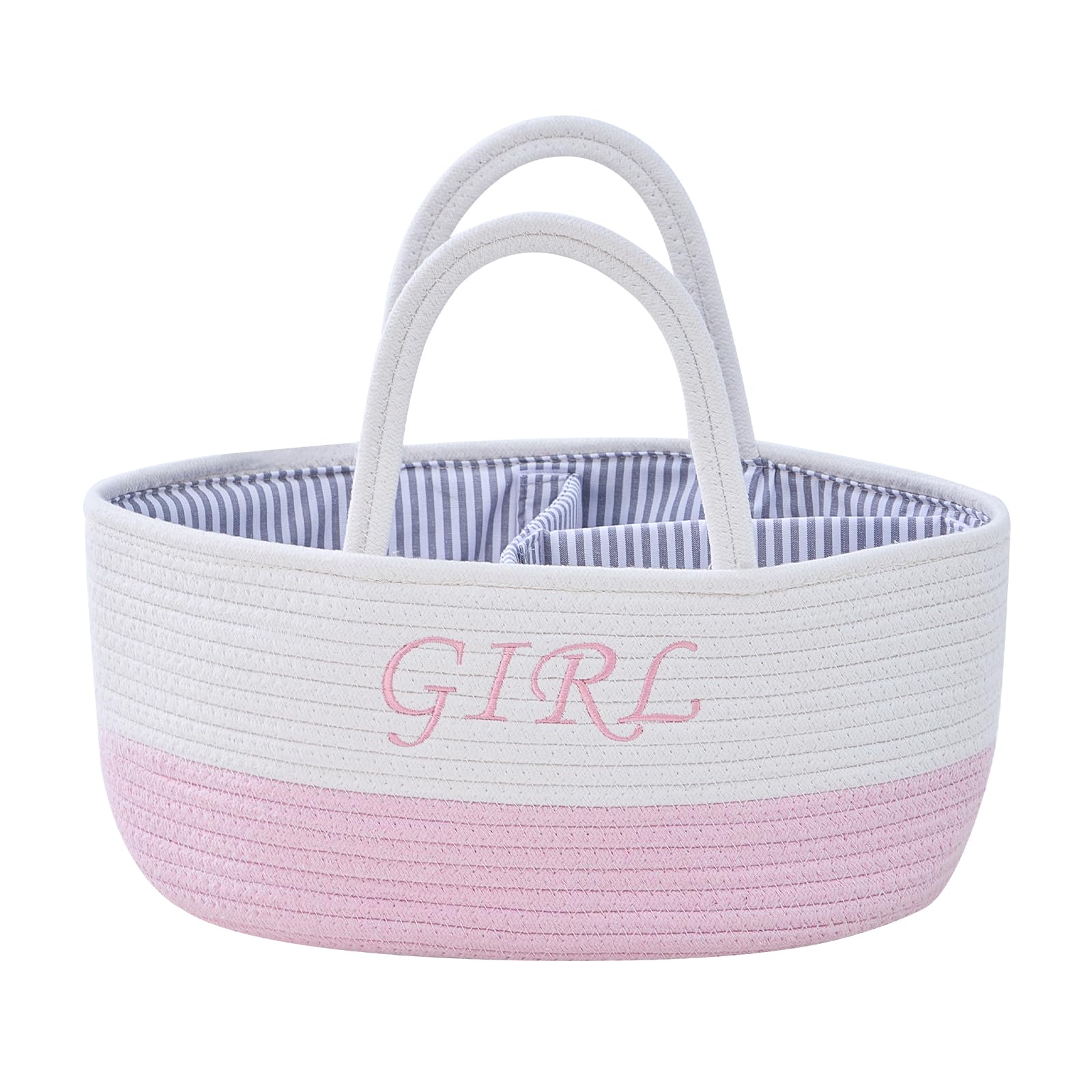 DUHEL diaper caddy organizer with handle keeps baby essentials neatly within reach during changes