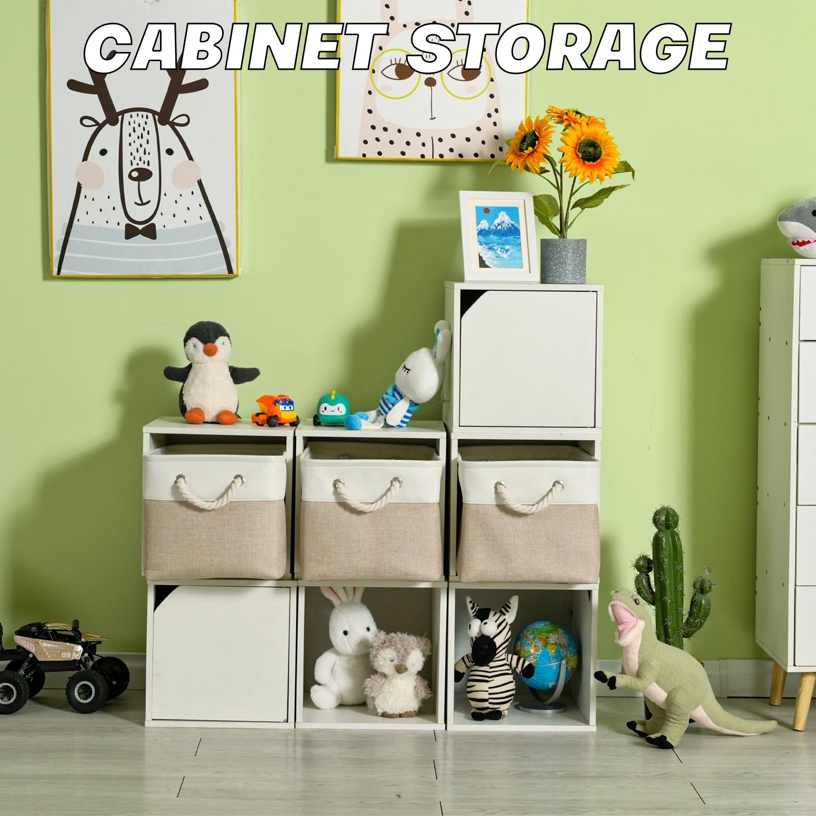 DUHEL foldable storage bins save space when not in use