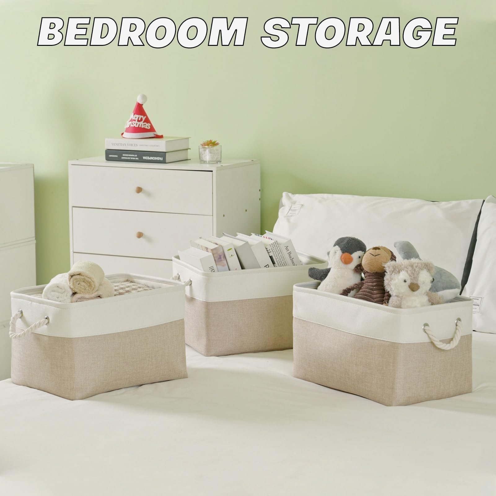 DUHEL linen and canvas materials deliver breathable, durable storage for home