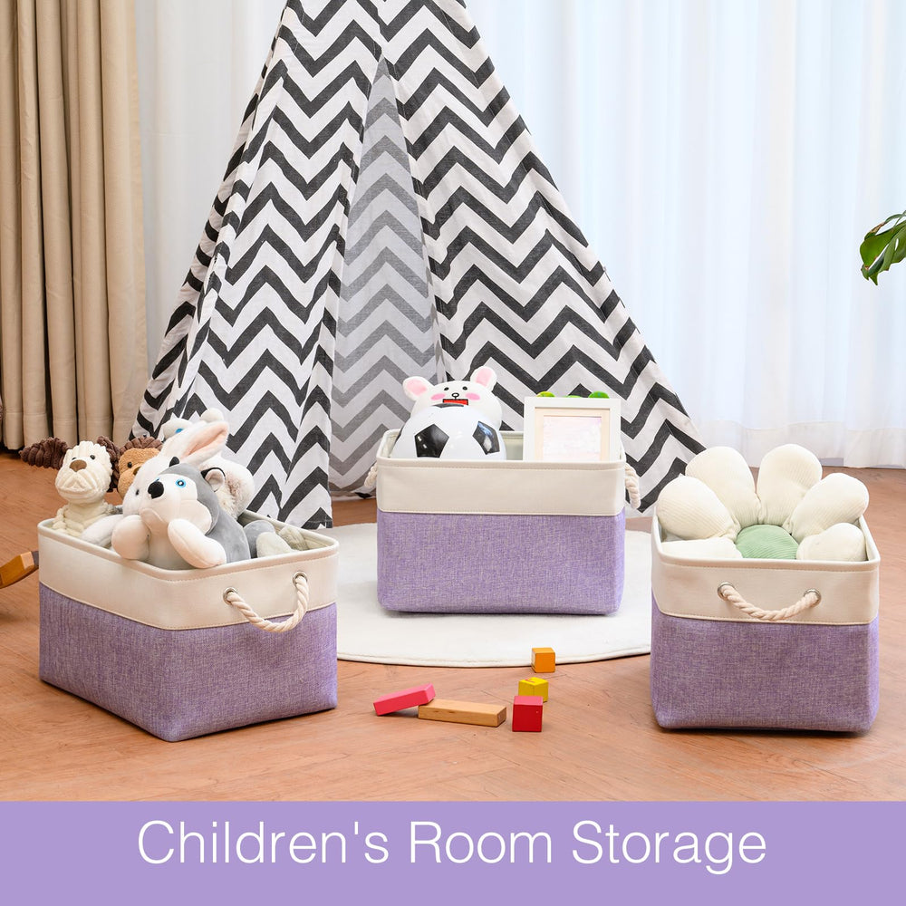DUHEL storage bins fold flat when not in use to save space.