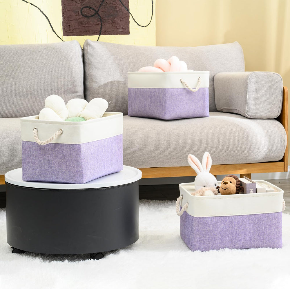 DUHEL storage bins side hemp rope handles maximize grip and mobility.