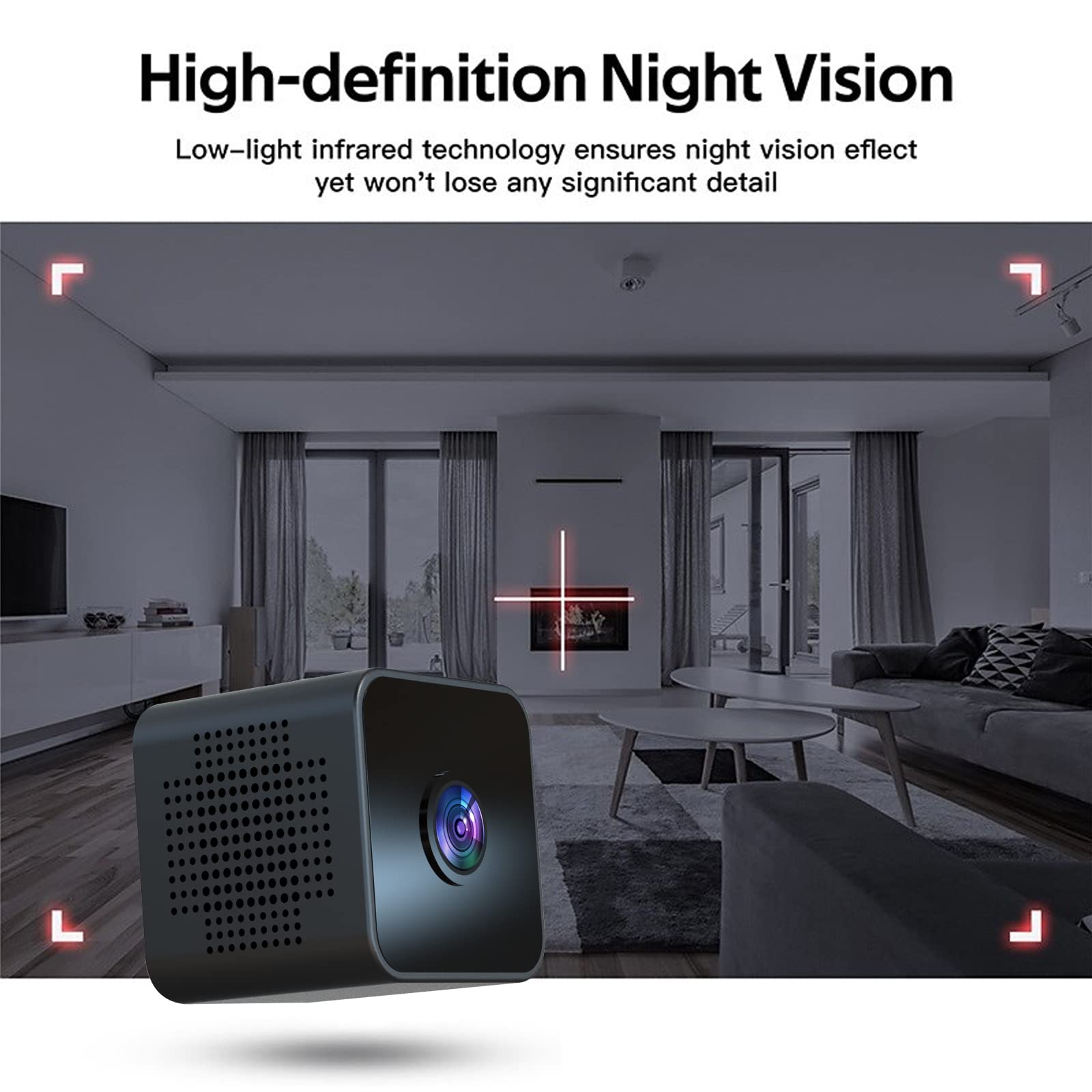 DUHPLL wifi wireless cam indoor enables easy remote monitoring via mobile app.