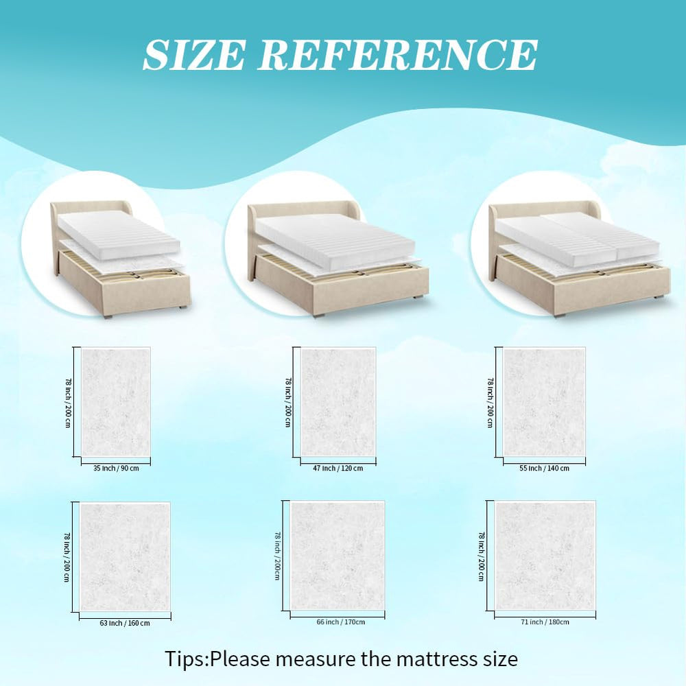 DUJUIKE mattress slide stopper shows non-slip bottom surface preventing movement.
