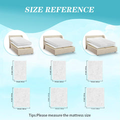 DUJUIKE mattress slide stopper shows non-slip bottom surface preventing movement.