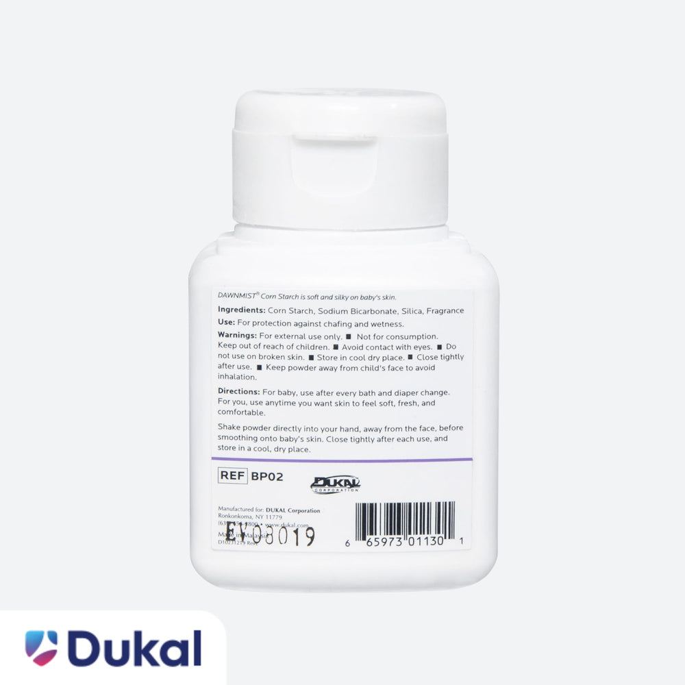 Dukal DawnMist talc-free powder suitable for delicate skin