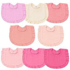 duludulu baby muslin bib closeup showing soft cotton and drool absorption
