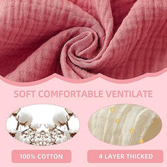 duludulu pink-pattern bibs for girls paired with stylish outfits