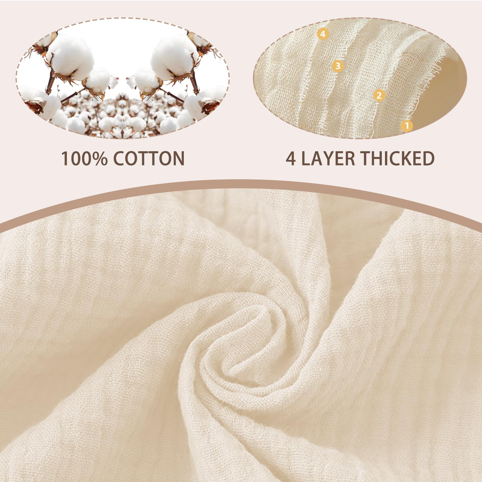 duludulu muslin bibs six-pack Sweet Pink baby wearing view demonstrates comfortable fit and coverage.