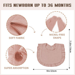 duludulu muslin bibs six-pack Sweet Pink packaged image shows gift-ready baby shower option.