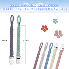 Duludulu clip attaches to clothing to prevent pacifier loss during movement.