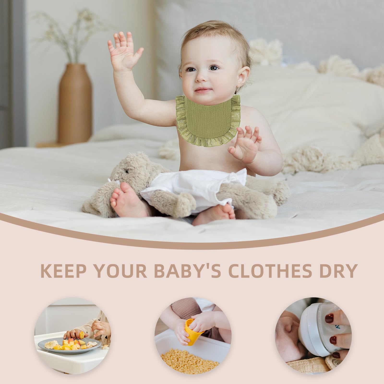 Duludulu bibs offer multi-use as burp cloths and wipes.