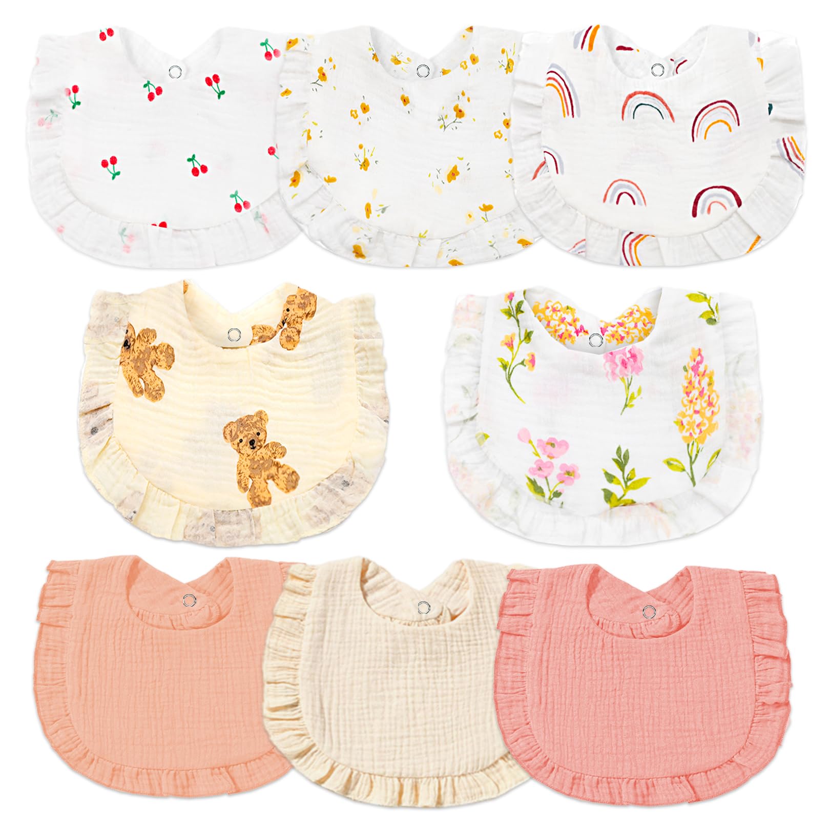 duludulu muslin bibs with flounce design protect outfits while adding style