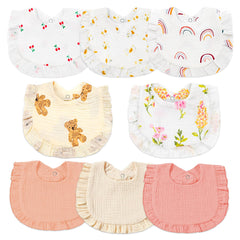 duludulu muslin bibs with flounce design protect outfits while adding style