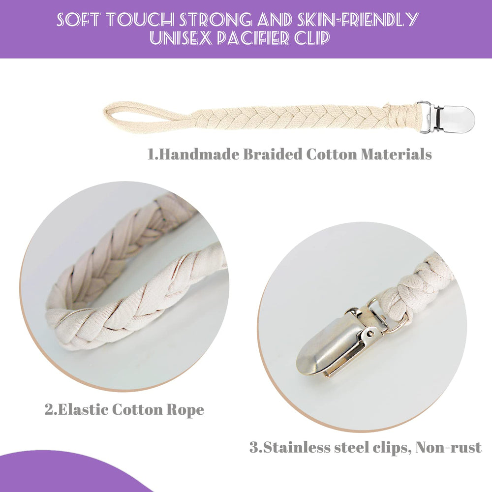 Duludulu nickel-free clip protects baby's skin while securely gripping clothing.