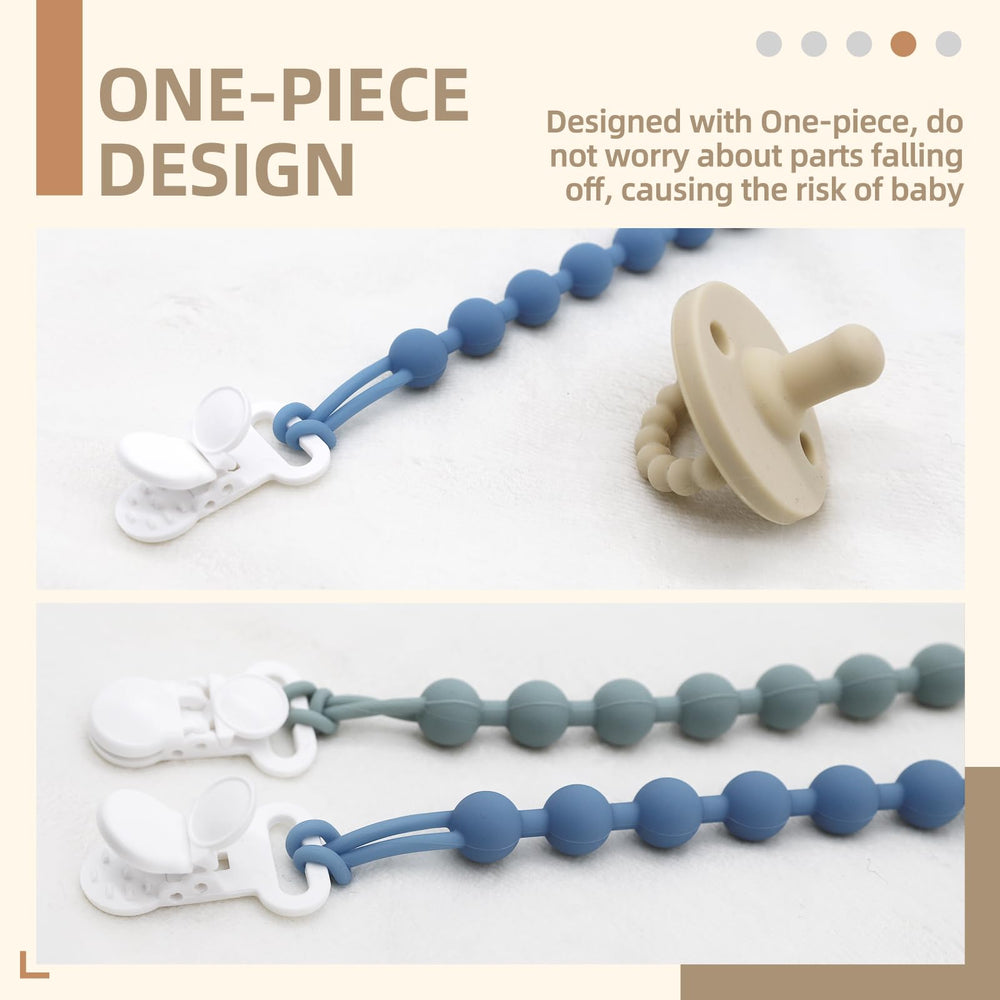 duludulu nickel-free surface round smooth pacifier clip gentle on baby's skin.