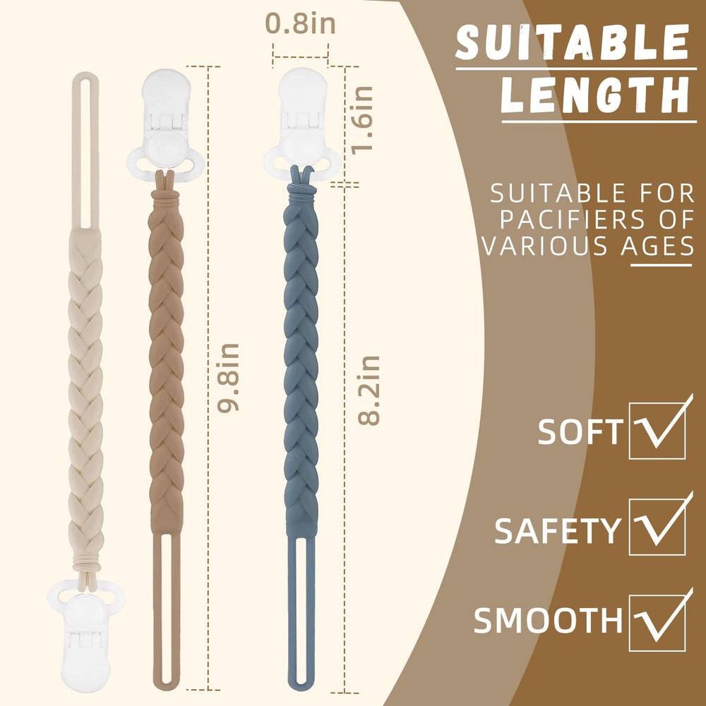 Duludulu pacifier clip closeup silicone highlights smooth surface for gentle baby skin.