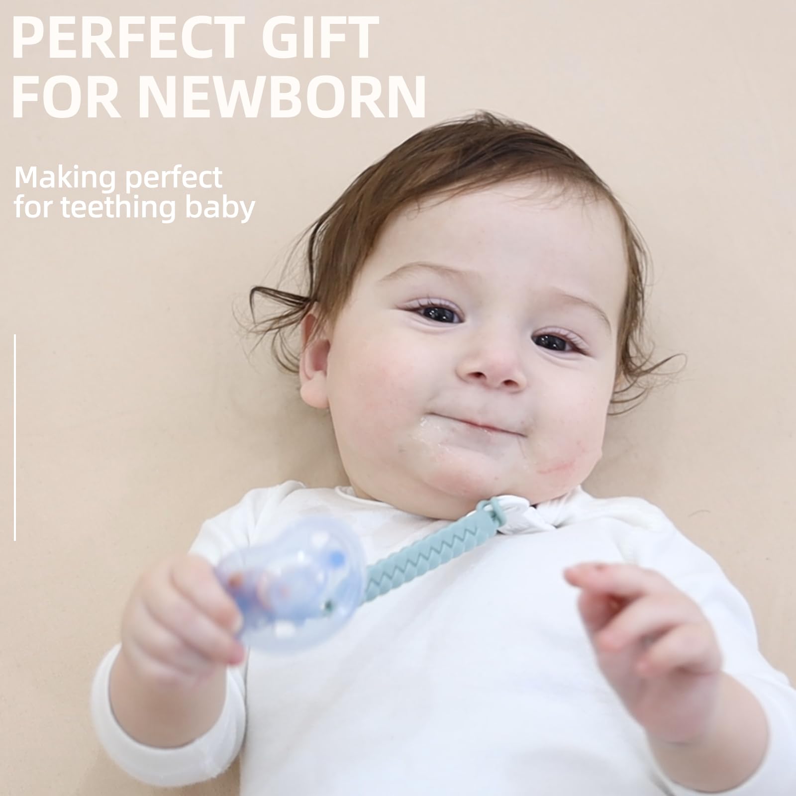 Duludulu pacifier clip color variety supports coordinating outfits and sensory development.