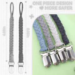 Duludulu pacifier clip stainless clip closeup shows rust-free grip for reliable use