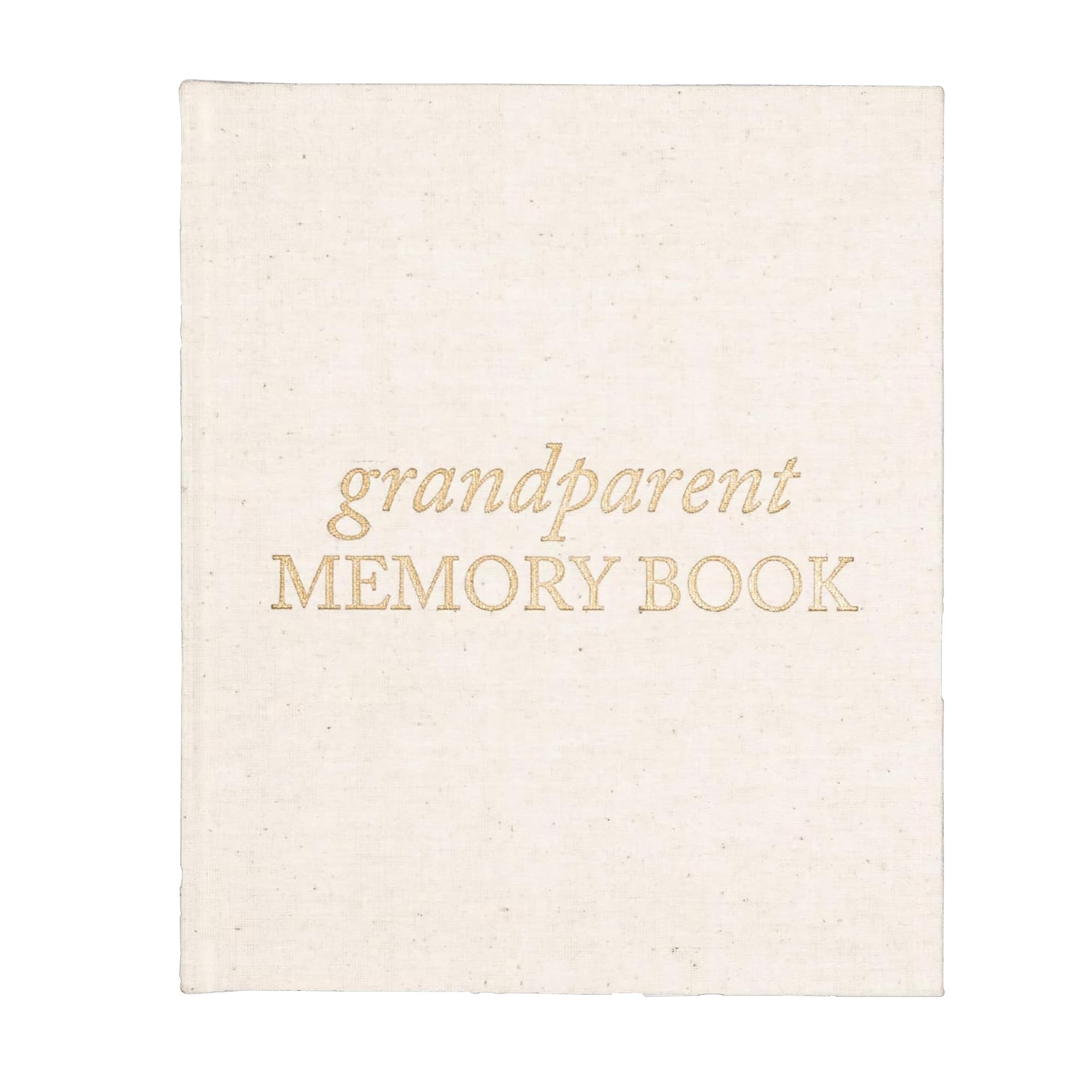 Duncan & Stone Grandparent Memory Book with linen hardcover and gold embossing for heirloom durability.
