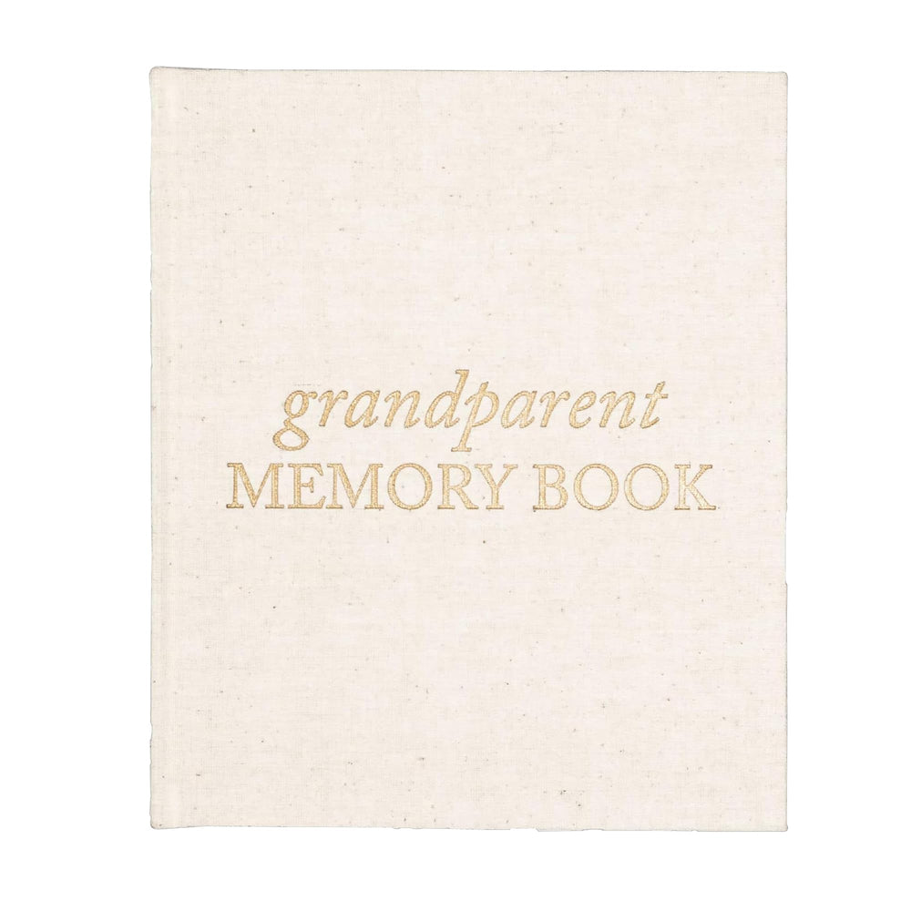Duncan & Stone Grandparent Memory Book with linen hardcover and gold embossing for heirloom durability.