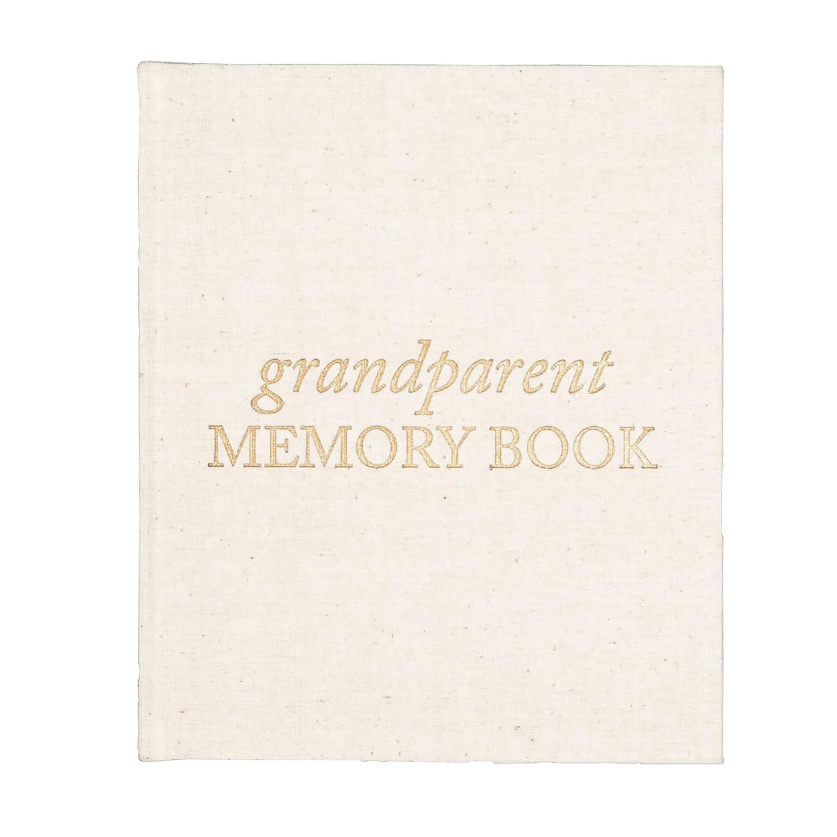 Duncan & Stone Grandparent Memory Book with linen hardcover and gold embossing for heirloom durability.