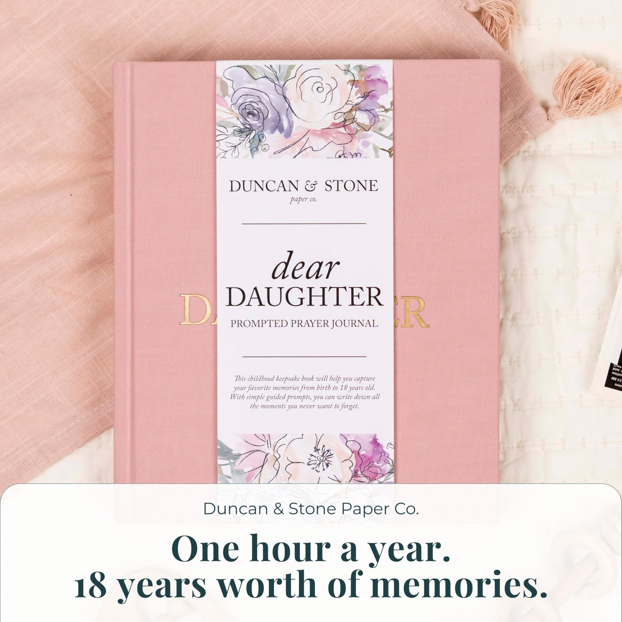 Photo pages invite sharing milestones with family in Duncan & Stone Journal.
