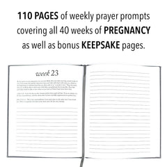 Duncan & Stone Pregnancy Prayer Journal hardcover with linen binding and gold embossing for durable elegance.