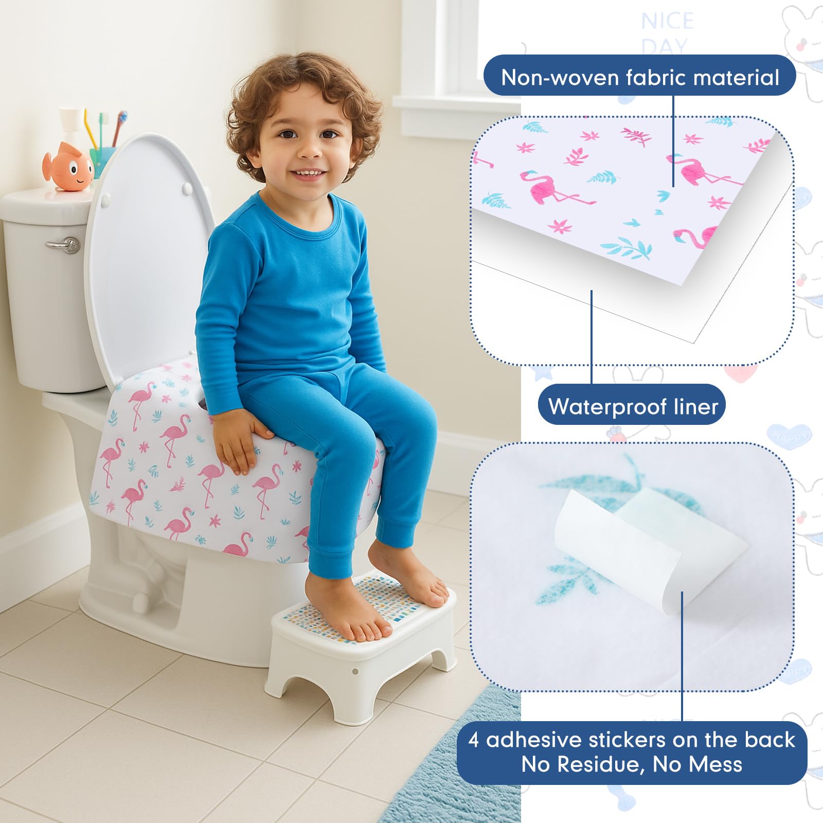 Dunzoom rabbits-pattern seat cover, playful visuals to encourage learning