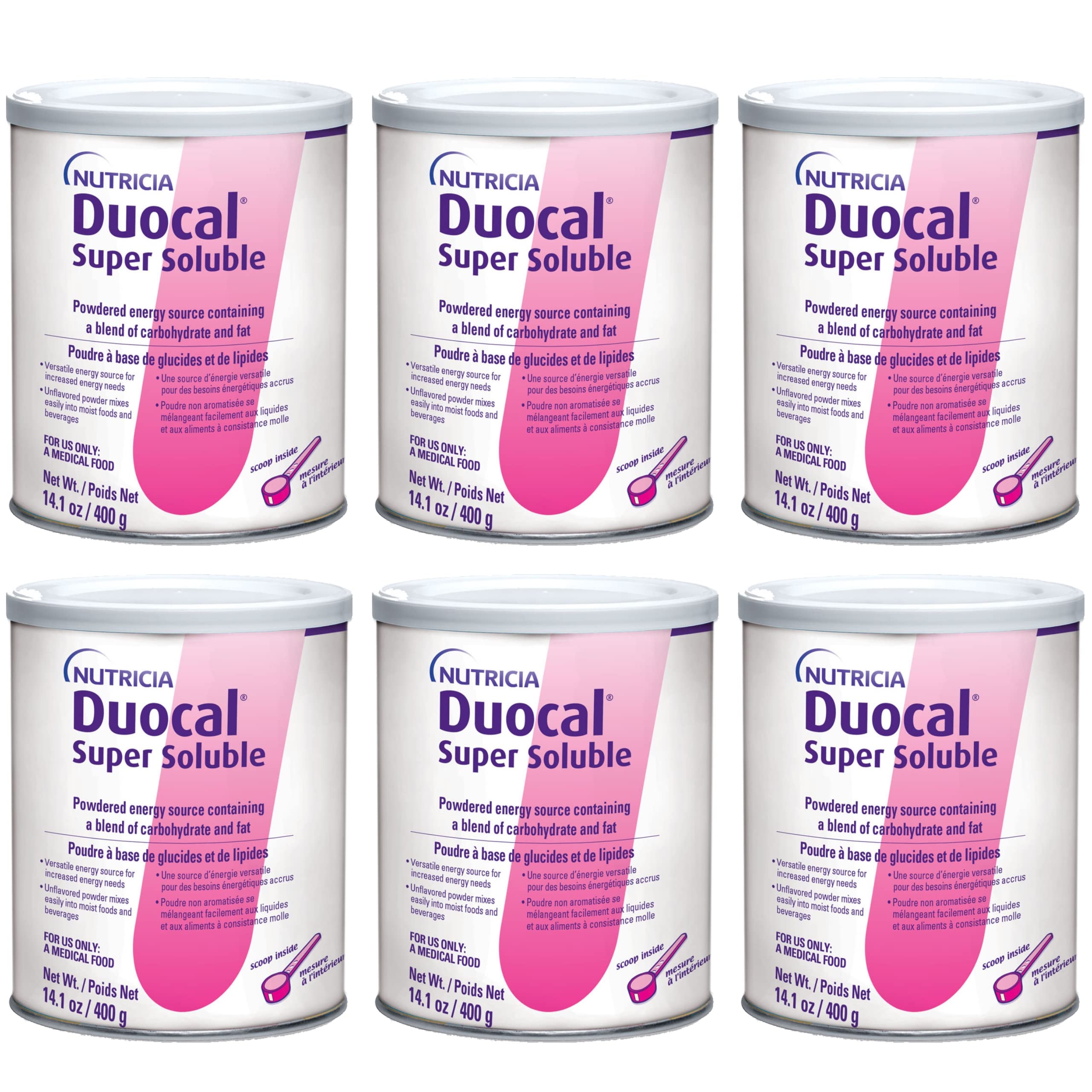 Duocal high-calorie powder case-front view highlighting convenient energy support for meals