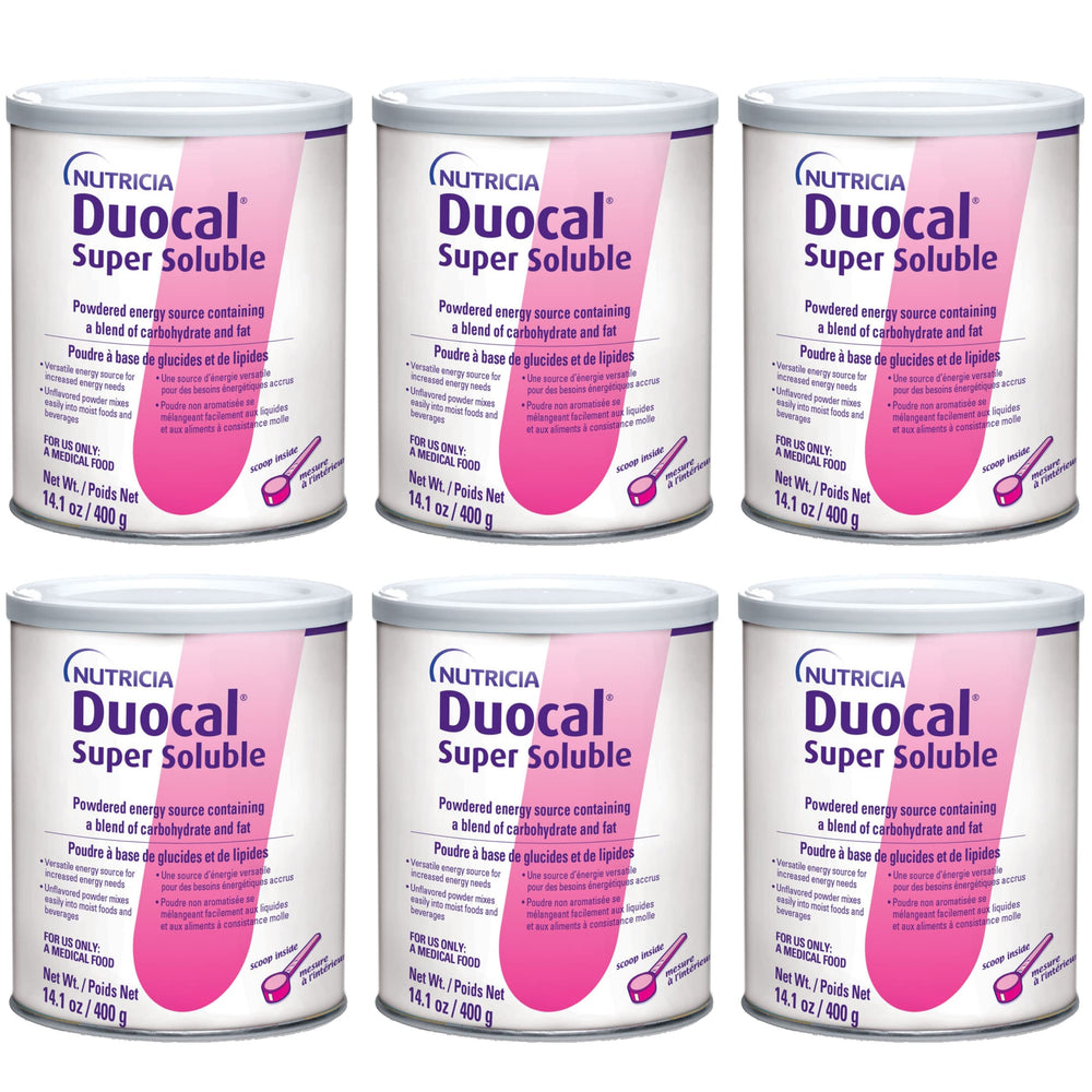 Duocal high-calorie powder case-front view highlighting convenient energy support for meals