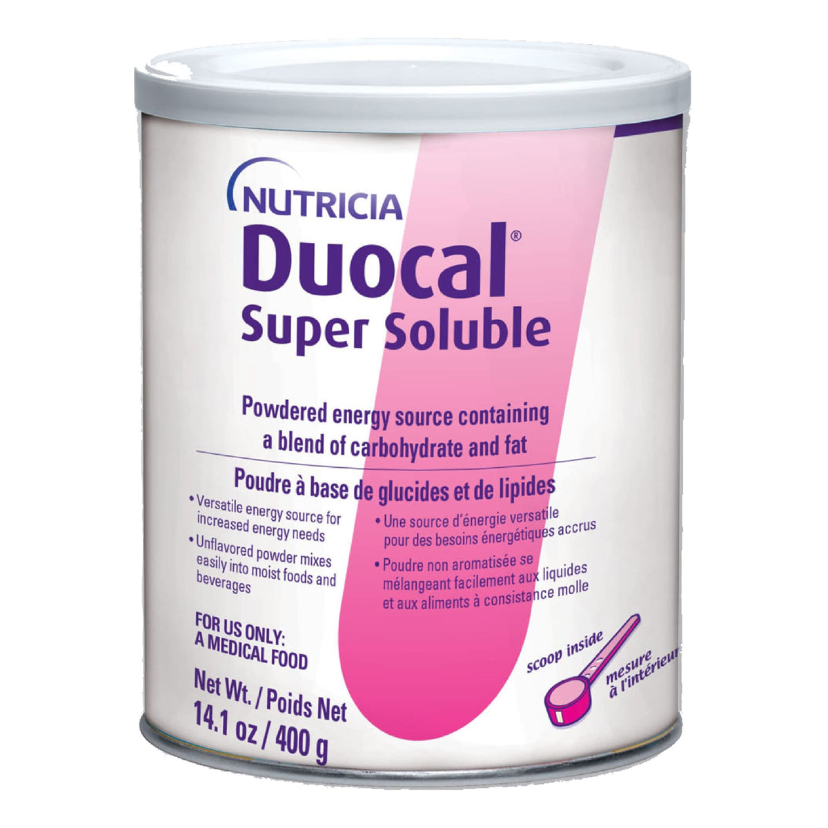 Duocal Nutricia high-calorie powder bottle—dairy-free energy support for meals.