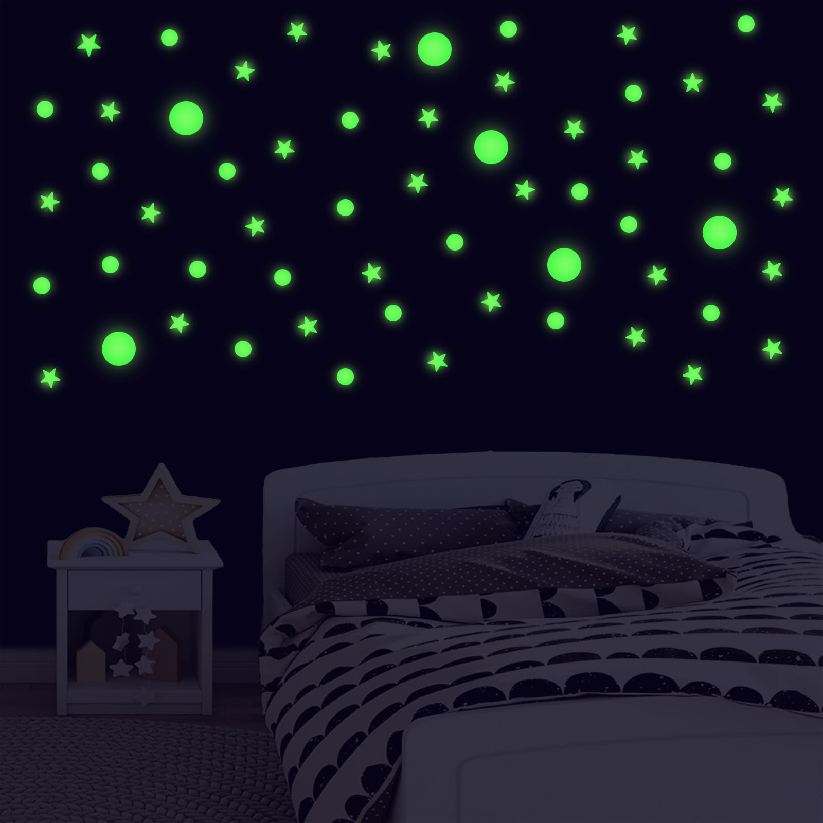 DUOFIRE stars wall ceiling decor offers easy application and lasting adhesion.