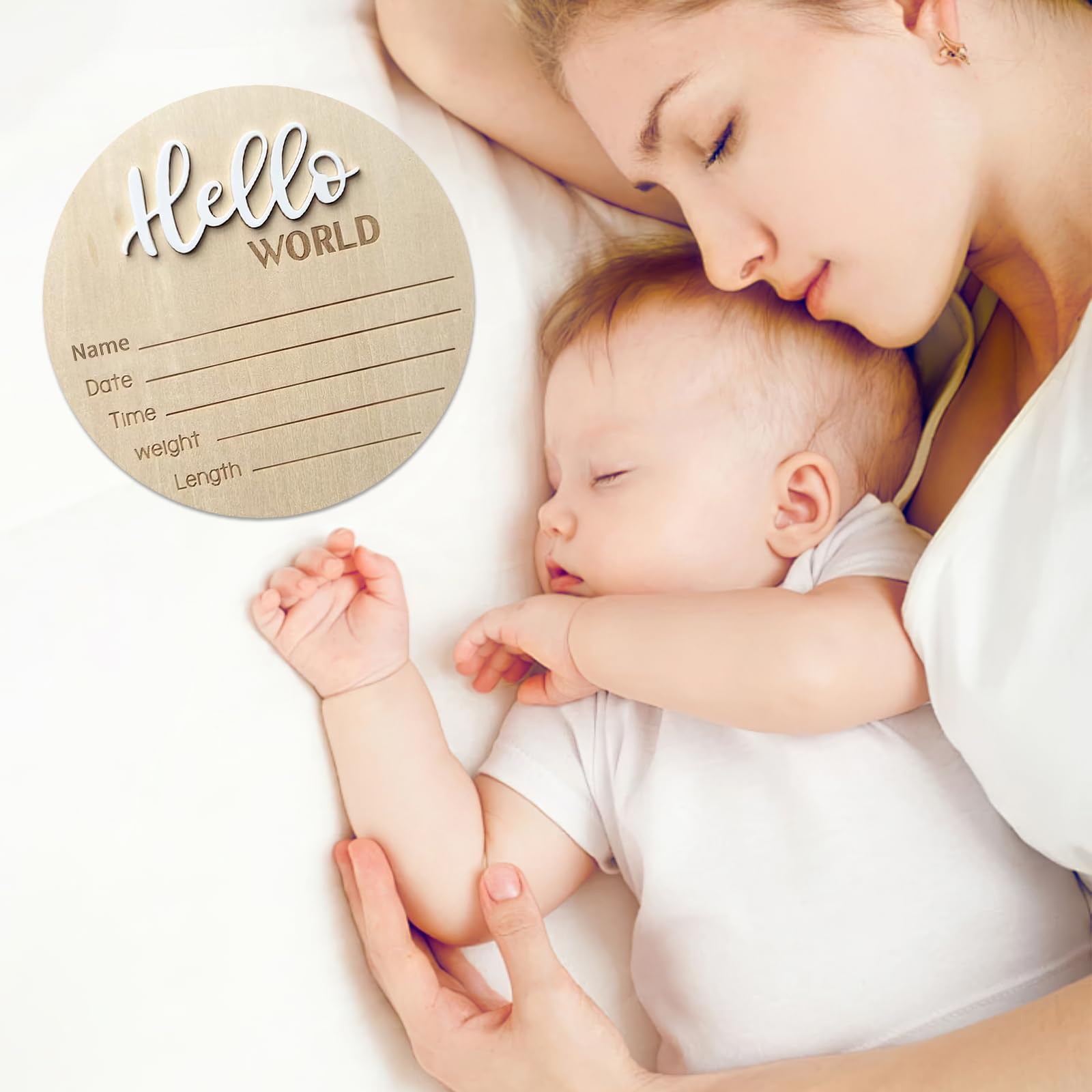 DUOJINSANXI white finish keepsake for baby showers and gifts