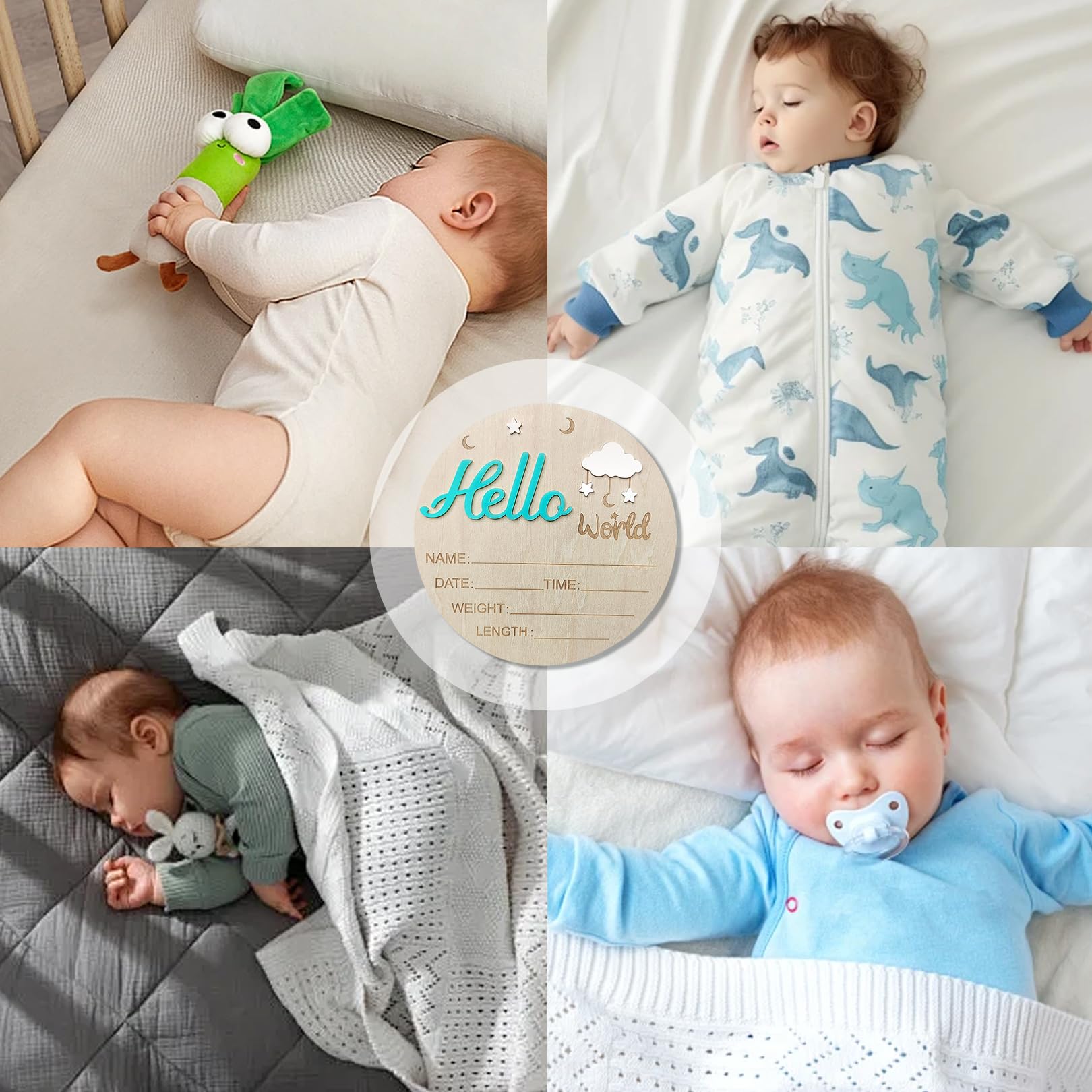 DUOJINSANXI baby announcement sign green gift idea for baby showers