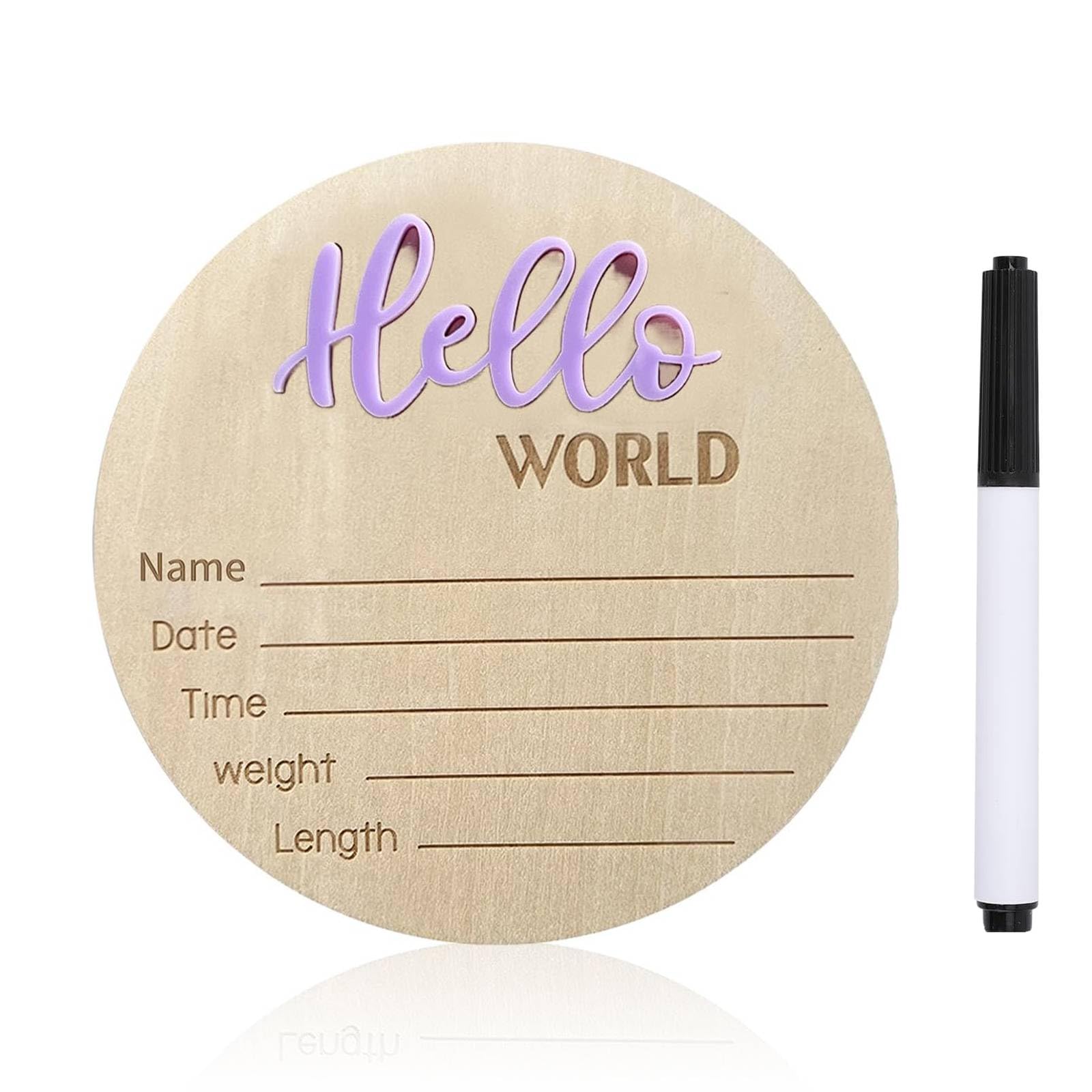 DUOJINSANXI baby announcement sign with Hello World 3D letters for keepsake photos