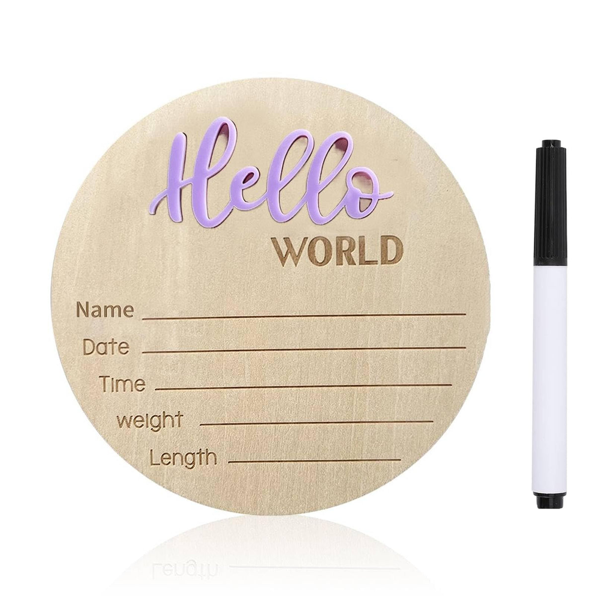 DUOJINSANXI baby announcement sign with Hello World 3D letters for keepsake photos
