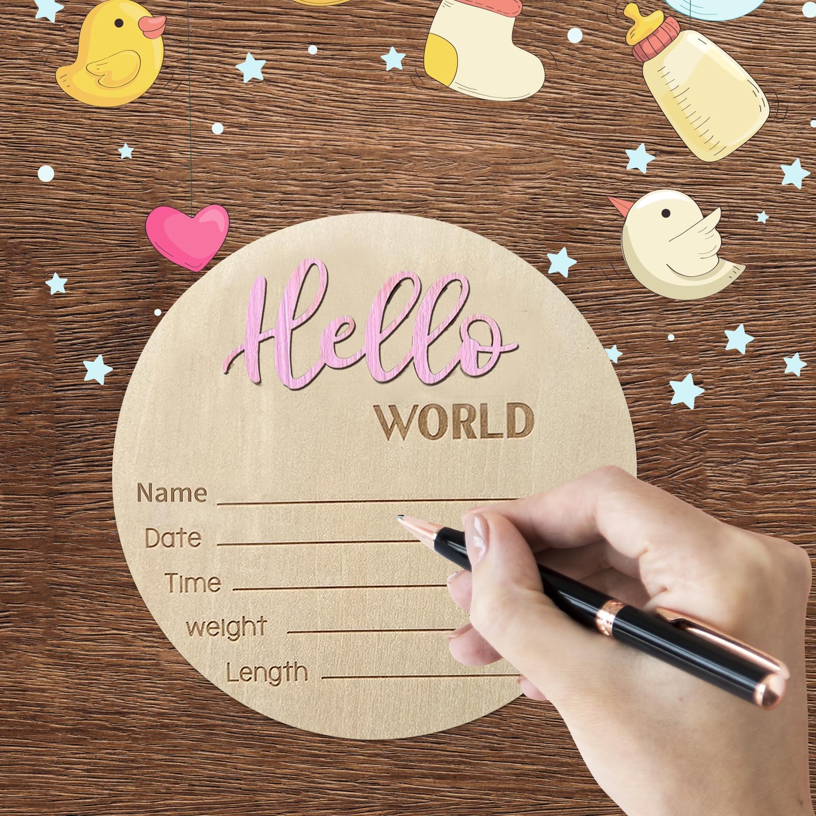 DUOJINSANXI baby nursery wall decor sign enhances room ambiance.